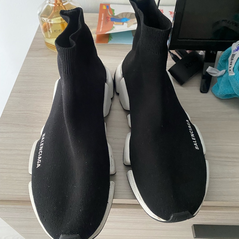 Balenciaga Black Knit Sneakers
